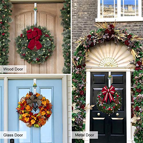 Wreath Hanger for Front Door, HangerSpace Over Door Wreath Hook Wreath