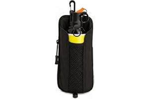 Ruxaqm 2-in-1 Bear Spray Holster with Zipper Phone Pocket, Fits 7.9-9.2oz Canisters, Nylon Bear Spray Holder for Belt & Backp