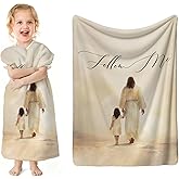 SPBL&L Jesus Christian Nursery Kids Blanket, Neutral Jesus Religious Bible Verse Throw Blanket Gifts for Girls Nursery Room Bedroom Couch Bed Decor, Christian Gifts for Kids, 29.5x40Inch