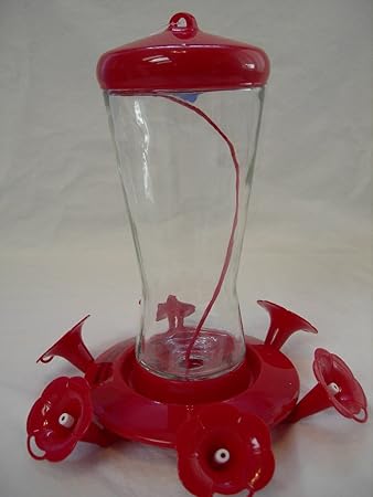 Cedar Works And Mainstays 28 Ounce Glass Hummingbird Feeder