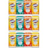 Clorox Disinfecting Cleaning Wipes Value Pack, Crisp Lemon Scent, Fresh Scent and Orange Fusion Scent, 75 Wipes each, 3-Pack (12ct)