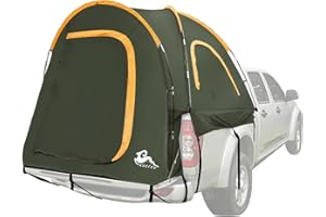 HREFEU Pickup Truck Tent, Portable Truck Bed Tent for Camping, Waterproof PU2000mm Double Layer for 2 Person, 5.5-5.8 FT Truck Bed