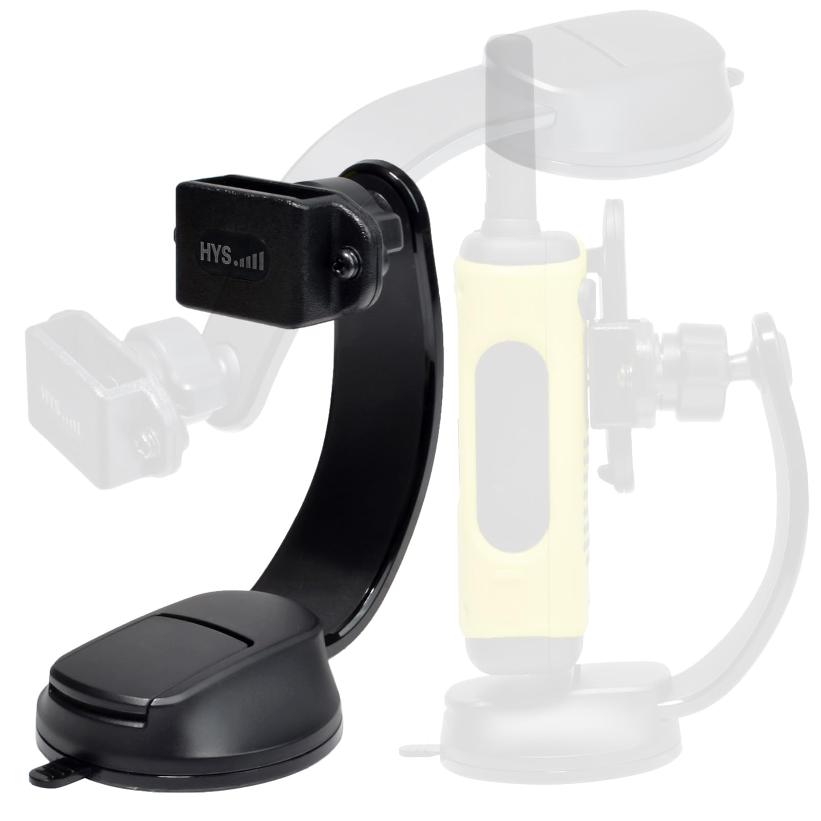 HYS Walkie Talkies Holder, Radio Suction Cup Bendable Bracket Compatible for QUANSHENG UV-K5 Baofeng UV5R Motorola Talkabout TLKR Radio with Back Clip