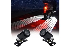 BUKNIKIS Motorcycle Angel Wings Projection Light Kit, Underbody Waterproof Ghost Shadow Lights for Motorcycles - Universal (White, Pack of Pair)