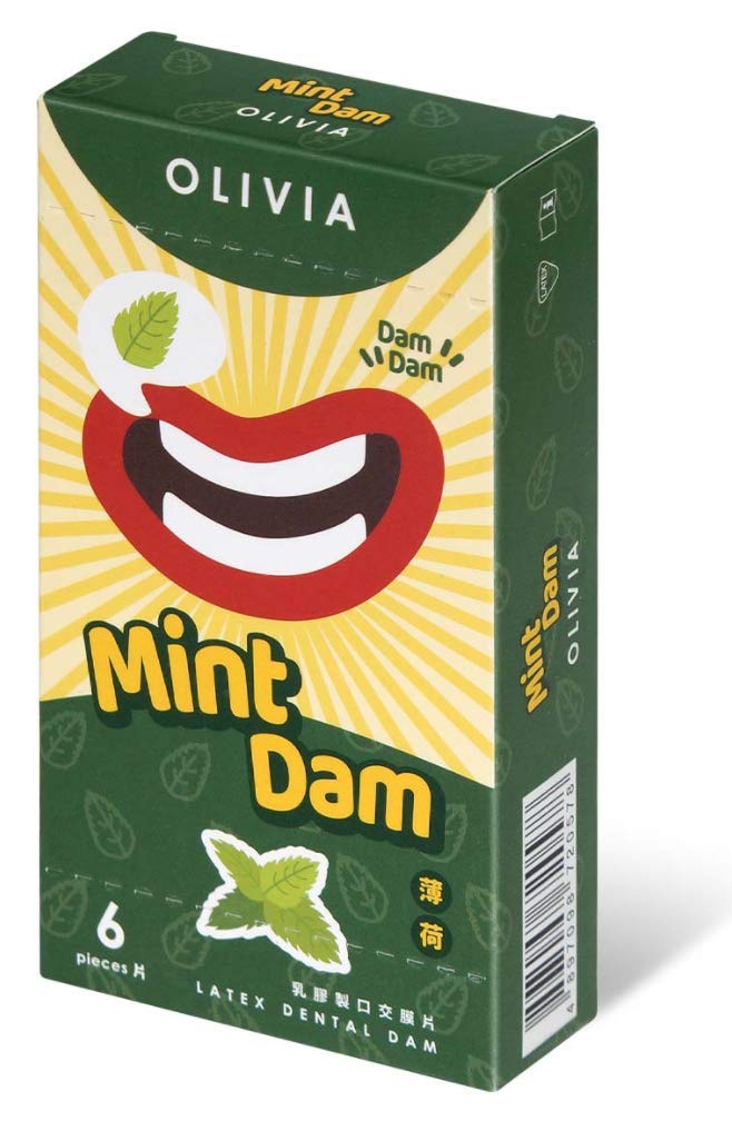 Olivia Mint Scent 6's Pack Latex Dental Dam
