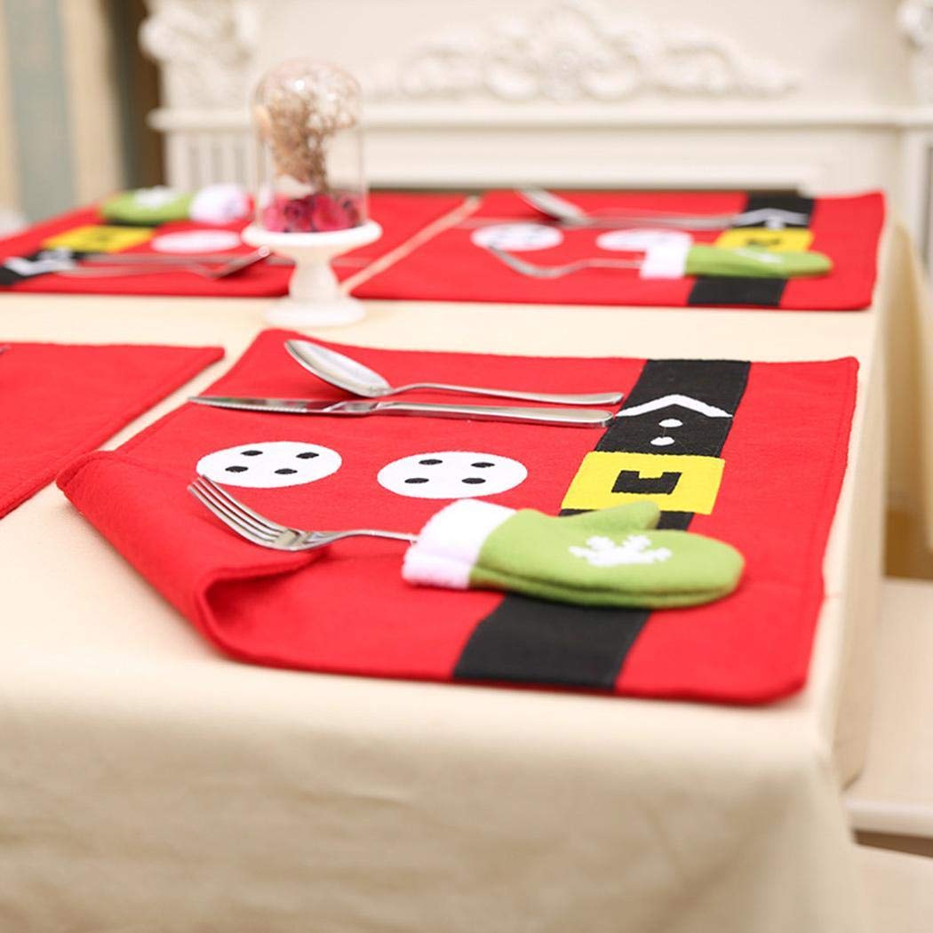 Acecor Festival Cartoon Cute Merry Christmas Table Mats Decoration Gift Place Mats