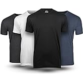 Fresh Clean Threads Men's Crew Neck T-Shirts – Short Sleeve, Fitted Style, Soft Cotton-Poly Blend, Tag-Free Comfort