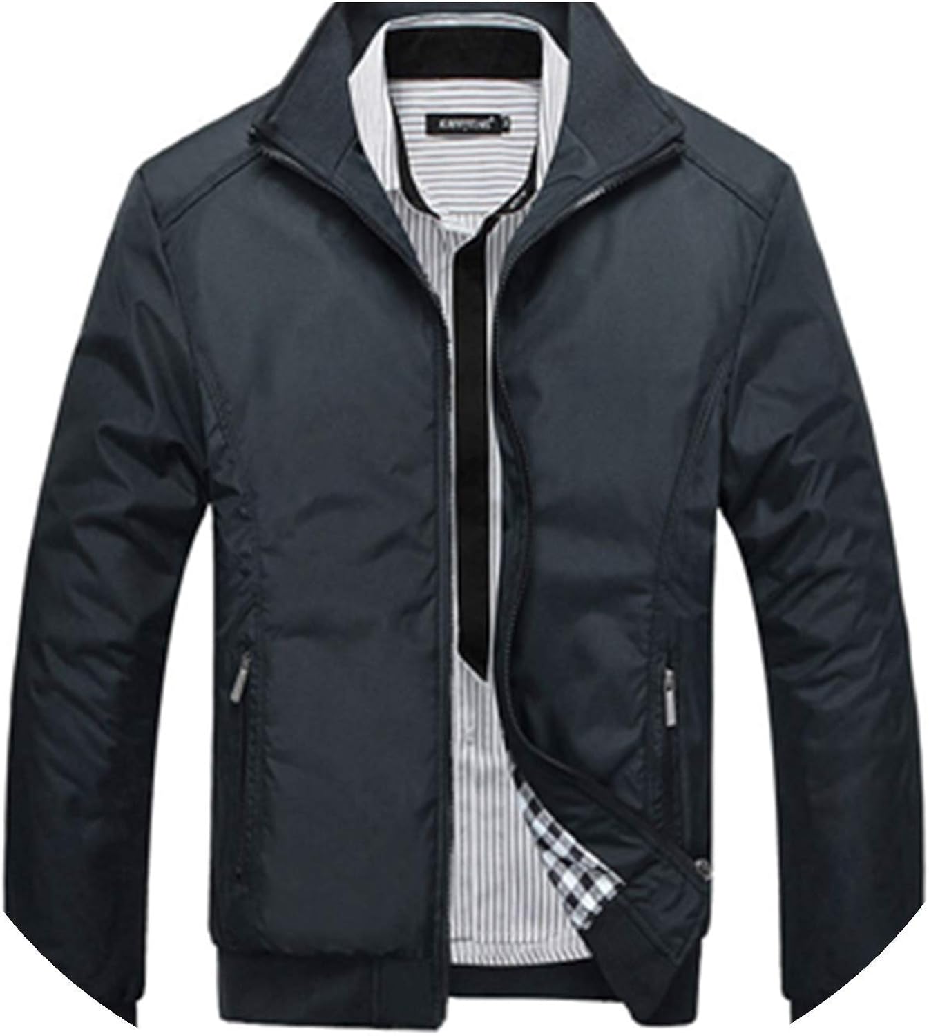 Herbst Mäntel Herren Jacken 5XL Casual Solid Herren Oberbekleidung Slim