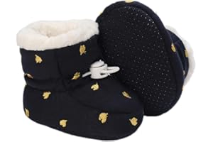 Baby Boys Girls Winter Boots Infant Warm Fleece Cute Slippers Socks Cozy Soft Anti Slip for Newborn Todder First Walking Boot