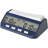 MOSTRUST Digital Chess Clock Timer | 5-in-1 Multifunction Portable Competition Specific Chess Clock Board Game Timer with Bonus &amp; Delay Count down/up ON/OFF Alarm