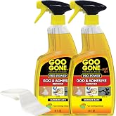 Goo Gone Pro-Power Spray Gel Adhesive Remover - Surface Safe, Great Cleaner, No Harsh Odors, Removes Stickers, Can Be Used On Tools, 24 Ounce, 2 Pack with Scraper Tool