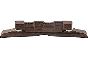Musiclily Pro 40mm (1-37/64 inch) Rosewood Adjustable Compensated Mandolin Bridge