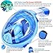 Octobermoon Original 180°Full view Panoramic Snorkel Mask-Full Face snorkeling Design.with anti-fog anti-leak Technology,See More water world Larger Viewing Area (XS Blue)