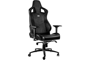 noblechairs Epic Gaming Chair - Office Chair - Desk Chair - Real Leather - Black