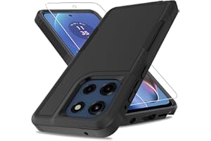 YUANMING for Moto G Stylus 5G 2025 Case,[Military Grade Drop Tested] with Screen Protector,Dual Layer Protective Heavy Duty Cell Phone Cover Non-Slip Shockproof Case for Motorola G Stylus 5G 2025 (Black)