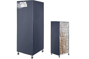 Simingxi Sheet Pan Rack Cover With Zipper - Fits 20-Tier Bread Rack, 23"X28"X64" - Bakers Rack Cover With Transparent Window,