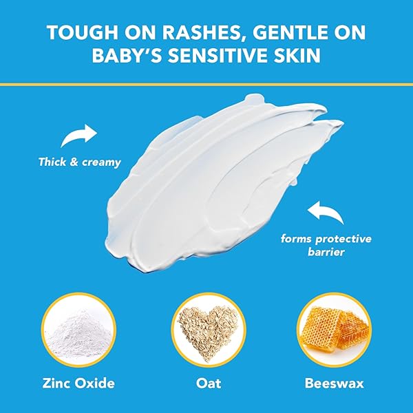 TRIPLE PASTE DIAPER RASH CREAM FOR BABY – 3 OZ TUBE – ZINC OXIDE OINTMENT TREATS, SOOTHES & PREVENTS DIAPER RASH, PEDIATRICIAN-RECOMMENDED HYPOALLERGENIC FORMULA, BABY ESSENTIALS FOR DAILY & OVERNIGHT