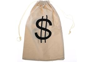 CENTURY NOVELTY Large $ Money Drawstring Bag