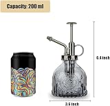 ZIUHEOA Plant Mister Glass Watering Spray Bottle 6.4 Inch 200ml Grey view 3