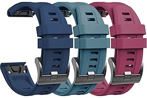 lepmok 22mm Band for Garmin Fenix 7/Fenix 7 Solar/Fenix 7 Sapphire Solar/Fenix 6 GPS/Fenix 6 Pro GPS/Fenix 6 Sapphire GPS/Fenix 5/Fenix 5 Plus (3-Pack)