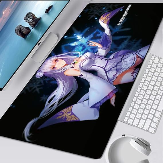 Gaming Mouse Pad Anime Girl Extended Mousepad with Non