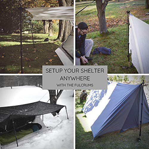 Fulcrums-Trekking-Poles-Perfect-for-Hiking-Trekking-Walking-Skiing-Snowshoeing-Setting-up-Tarps-Ultralight-Tents-Lightweight-Aluminium-Shaft-Cork-Grip-Adjustable-Multi-Purpose-Design
