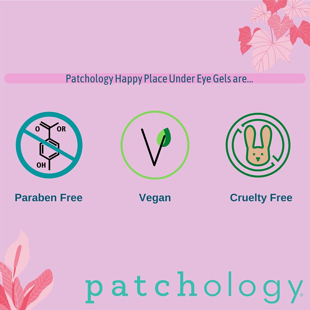 Patchology Happy Place Under Eye Patches - Overnight Anti-Aging Masks for Dark Circles, Puffy & Eye Bags, & Wrinkles - Brightening & Depuffing Skin Care Undereye Pads for a Youthful Glow (5 Pairs)