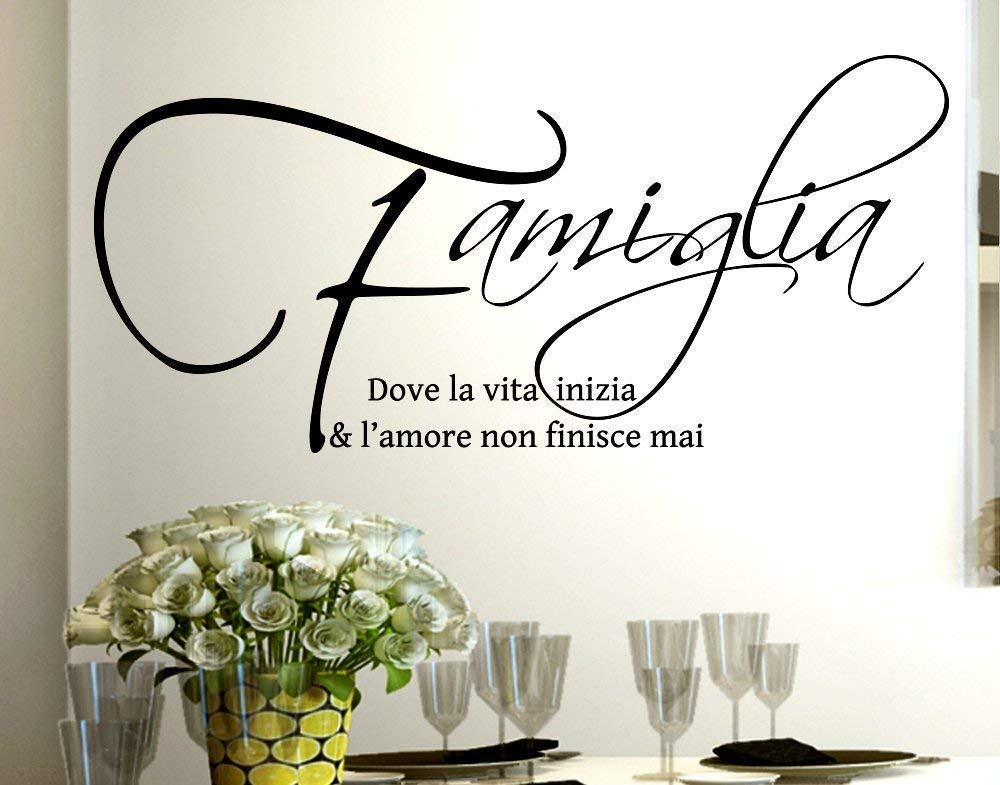 Misura 80 X 37 Cm Adesivi Murali Frasi Citazioni Famiglia Amore Casa Wall Stickers Adesivo Murale Frase Scritta Muro Home Decorazione Interni Frasi E Citazione Prodotti Handmade Casa E Cucina