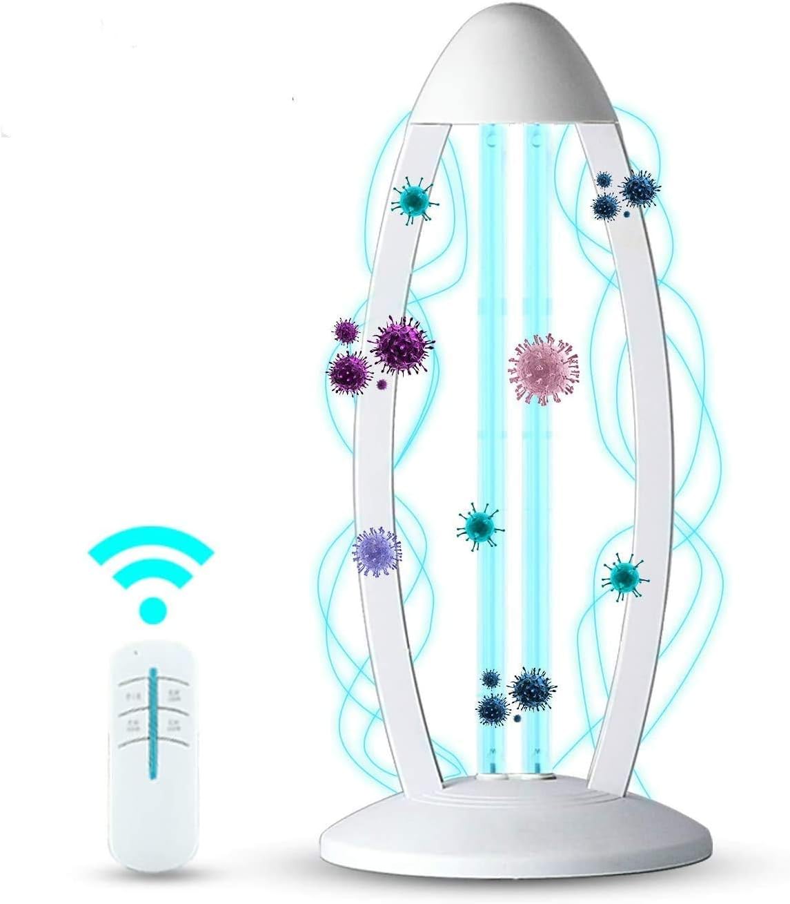 ALLRIER UV Light Sanitizer,36 Watt UV Light Disinfection with Remote Control UV Germicidal Light Sterilizer for Car Living Room Bedroom Household Kitchen Hotel Pet Area, Ozone Models