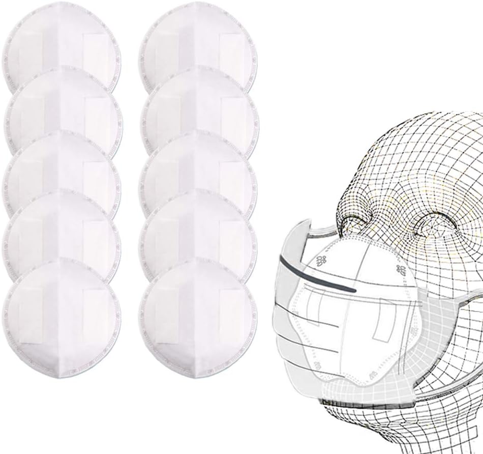 HEREB Disposable Mask Pad,10pcs 3-Layered Protective Breathable Pad, Non-woven Universal Mask Inner Gasket