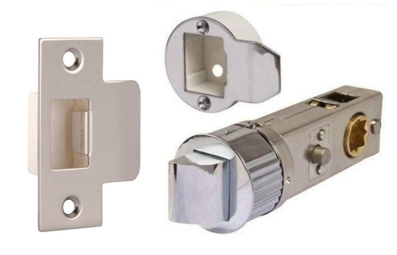 SmartLatch Privacy Push Button Latch 57mm Backset Polished Chrome