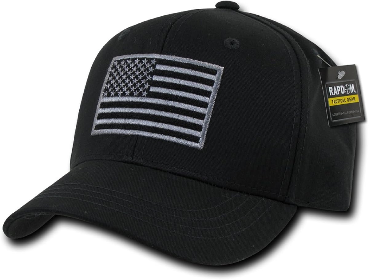 RAPDOM Tactical T76-USA-BLK Embroidered Operator Cap, Black: Clothing