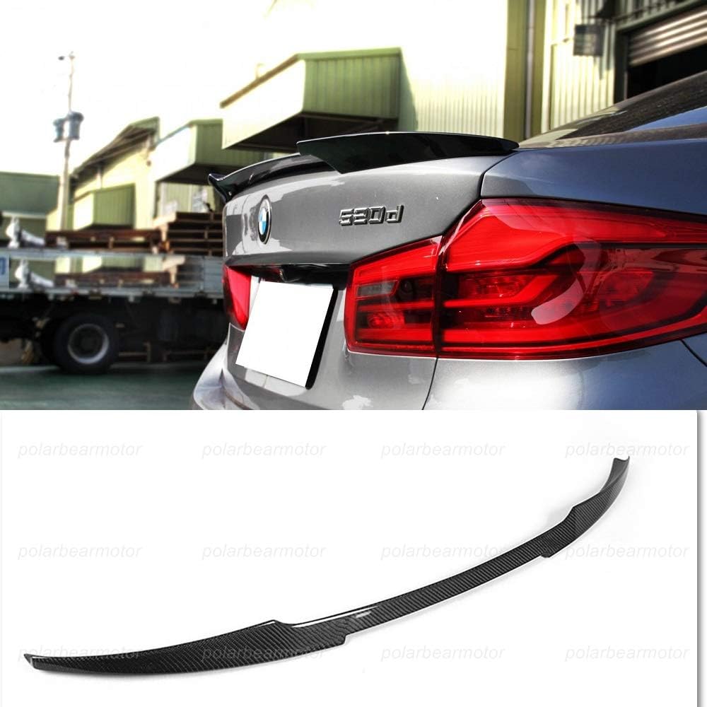 EZ Motoring Carbon Fiber V Style Rear Wing Lip Trunk Spoiler For 2017-2018 BMW G30 530i 540i M550i M5 5 Series