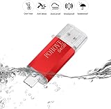 POHOVE 64GB USB C Memory Stick Type C OTG Flash Drive 2-in-1 Pendrive Red view 2