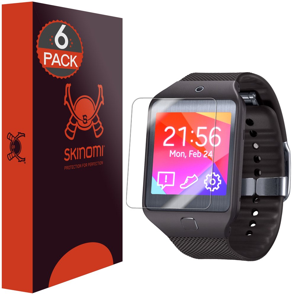 Skinomi TechSkin Screen Protector for Galaxy Gear S2 Neo (covers the entire surface of the screen), Pack of 6.