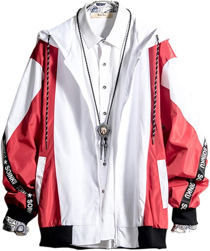 Amazon メンズ パーカー ジャケット アウター ヒップホップ ストリート 原宿風 長袖 大きいサイズ カジュアル ファッション コート ジャケット 通販