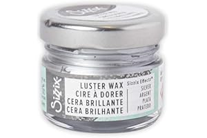 Sizzix Effectz Luster Wax 664811, Metallic Gilding Polish Silver, 20ml