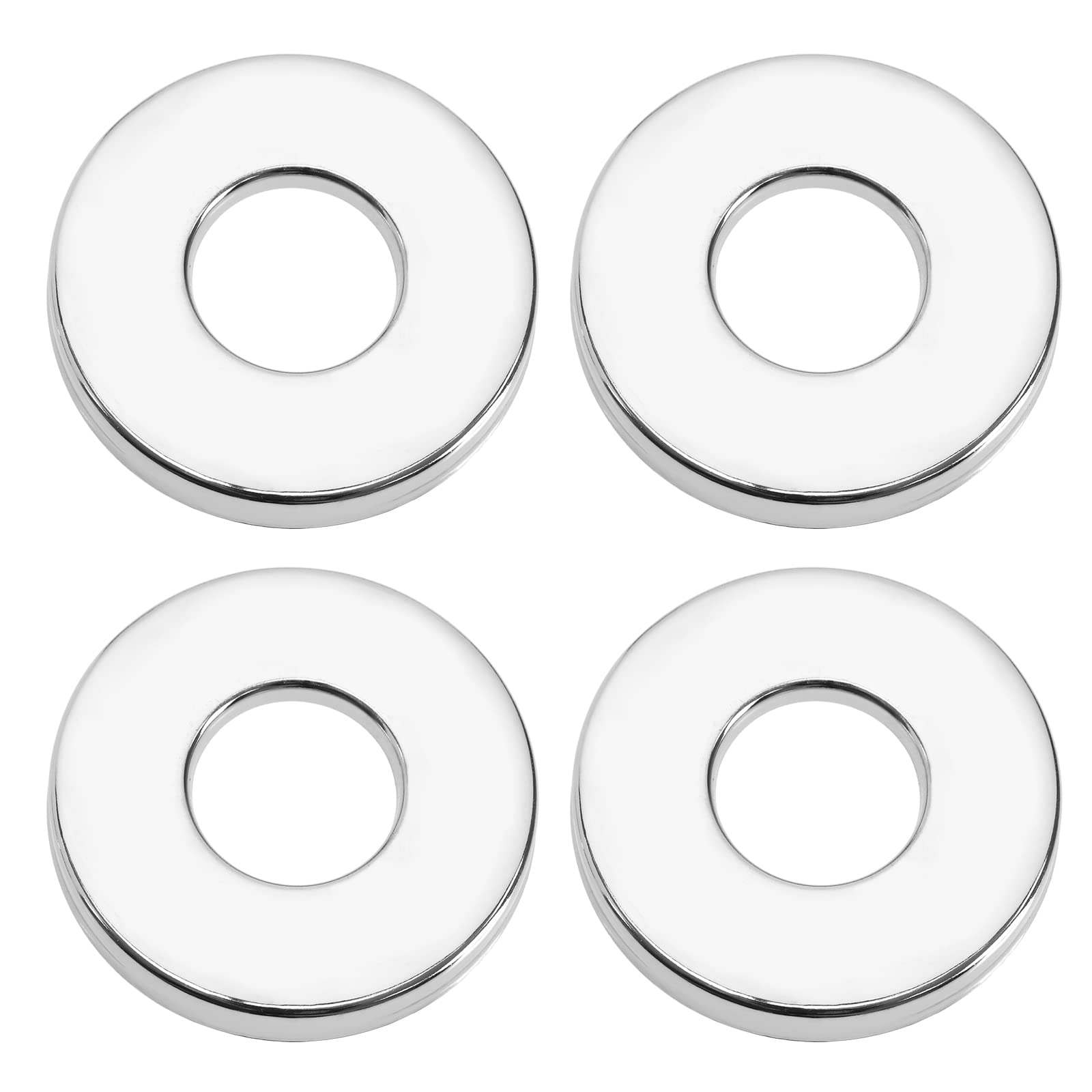 Be In Your Mind 4PCS Shower Pipe Covers 26mm Tap Cover Collar Stainless Steel Tall Hole Cover Chrome Valve Pipe Collar Round Cover for Water Pipe Faucet Shower Pipe Facilities