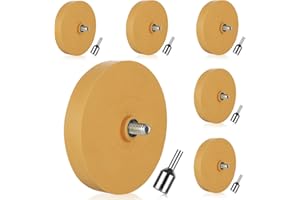 MIVIDE 6 Pack Decal Remover Eraser Wheel Tool Kit with Adapter 3.46 inch Rubber Power Drill Eraser Wheel Adhesive Remover Wheel Tool Set for Cars, RV, Boats