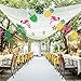 Hawaiian Luau Party Supplies, 4 Strings Tropical Party Garland Banners - Yosemy Hibiscus Flowers Flamingo Summer Pool / Birthday Party Decorations Supplies