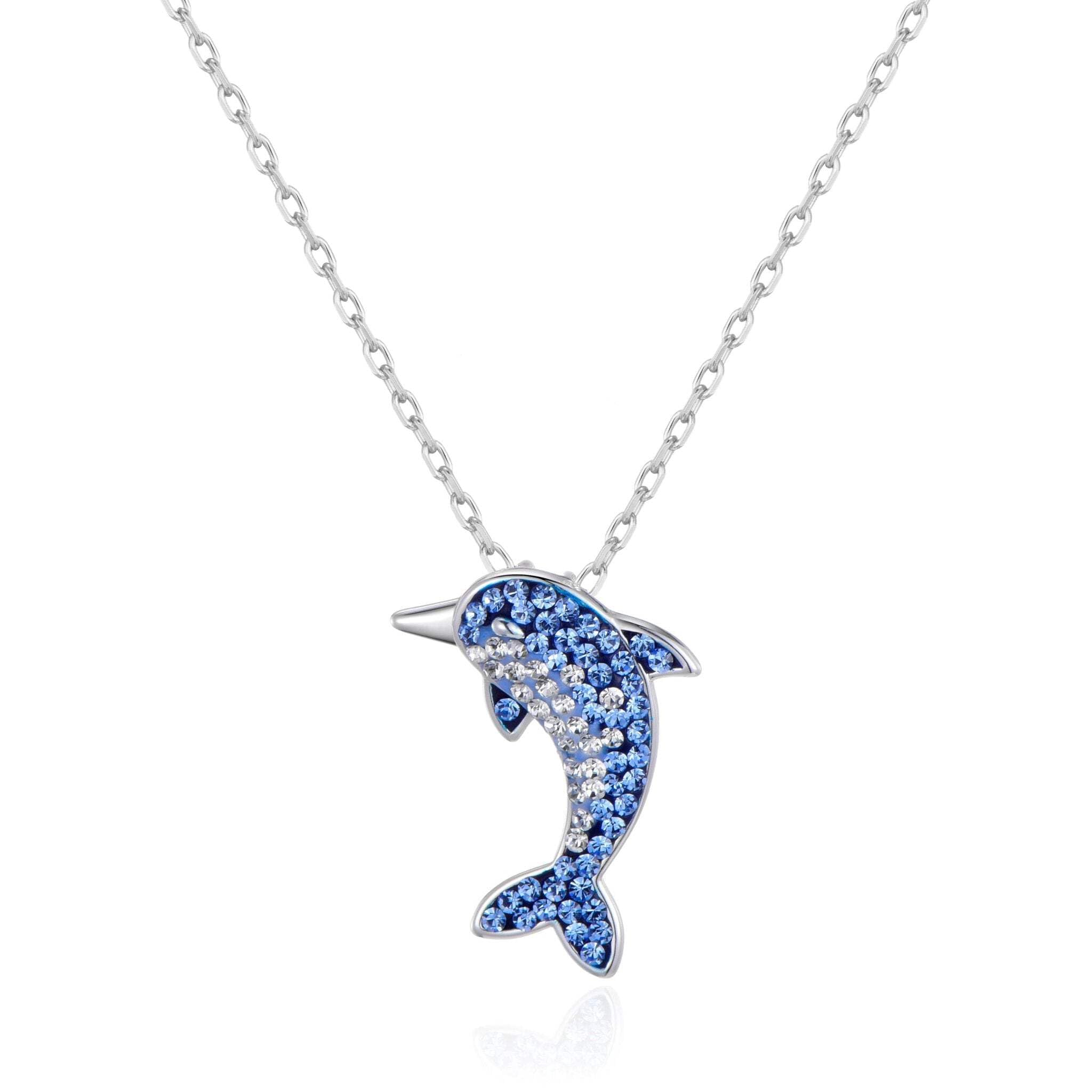 Philip Jones Dolphin Necklace with Zircondia® Crystals