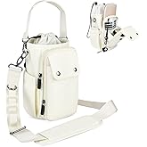 Rocason Water Bottle Holder with Strap 32 40oz Crossbody Insulated Water Bottle Carrier Sling Bag with Adjustable Wide Strap and Phone Purse 5 Pockets for Walking Hiking Gym Travel