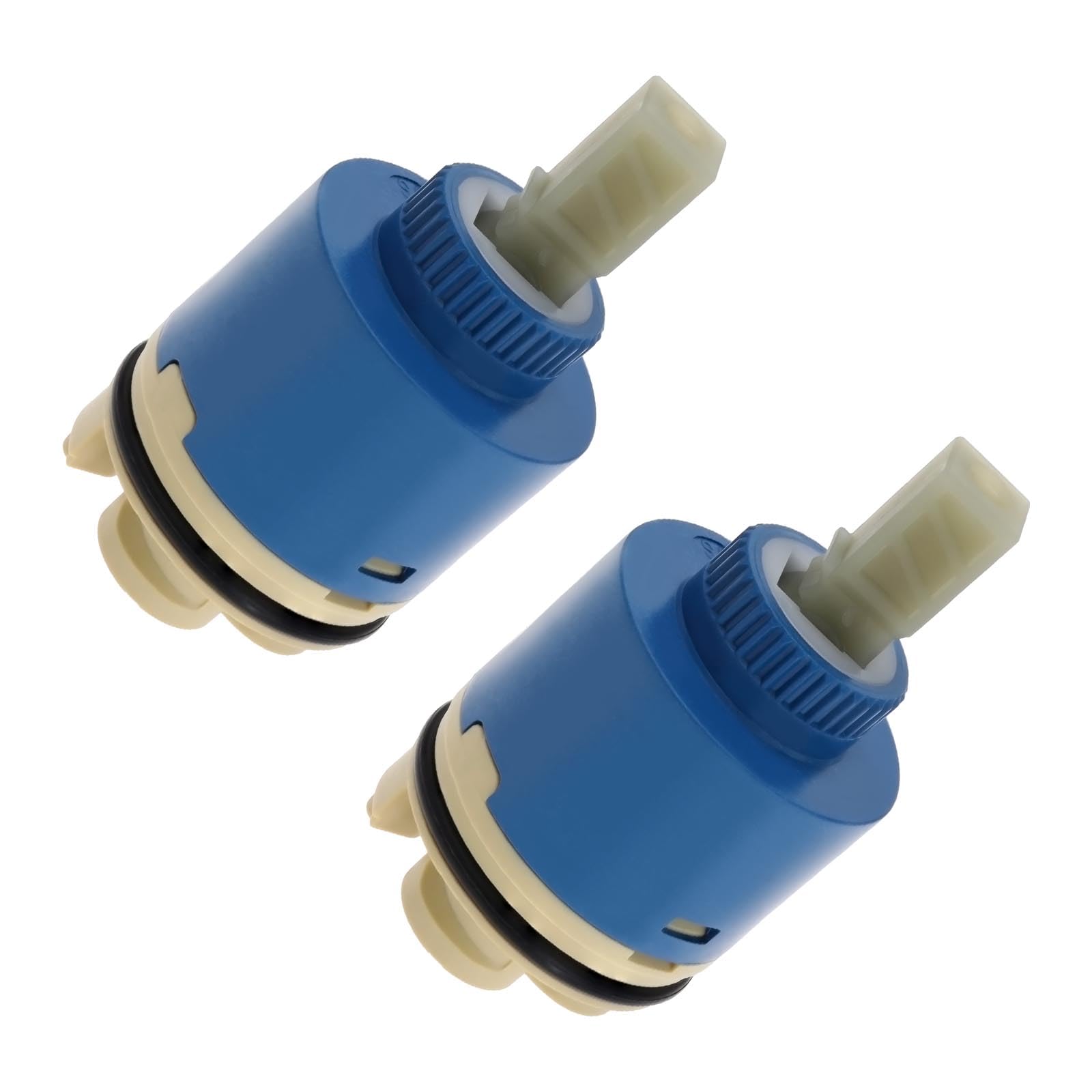 VGOL 2Pcs 40mm High Leg One-Way Hydraulic Spool High Foot Hydraulic Cartridge Compatible with Most Faucets Shower Heads Ceramic&Plastic