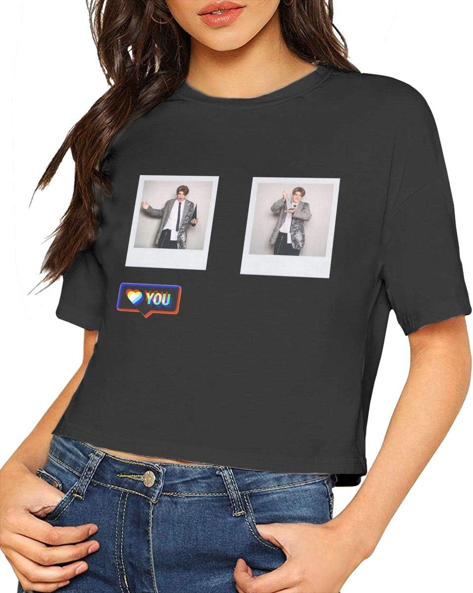 Ruel Shirt for Women in Summer T Short Sleeve Fashion Leisure Tee Black