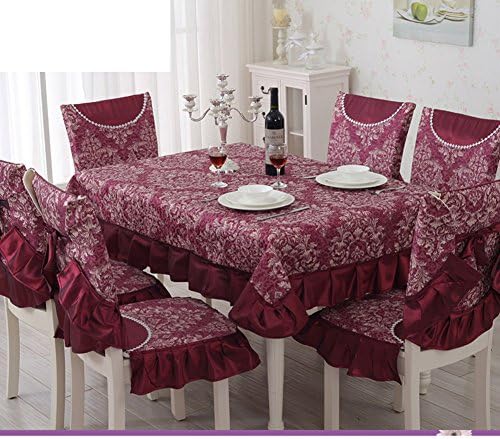 Pastoral dining table chair sets/ Cloth back cover-D