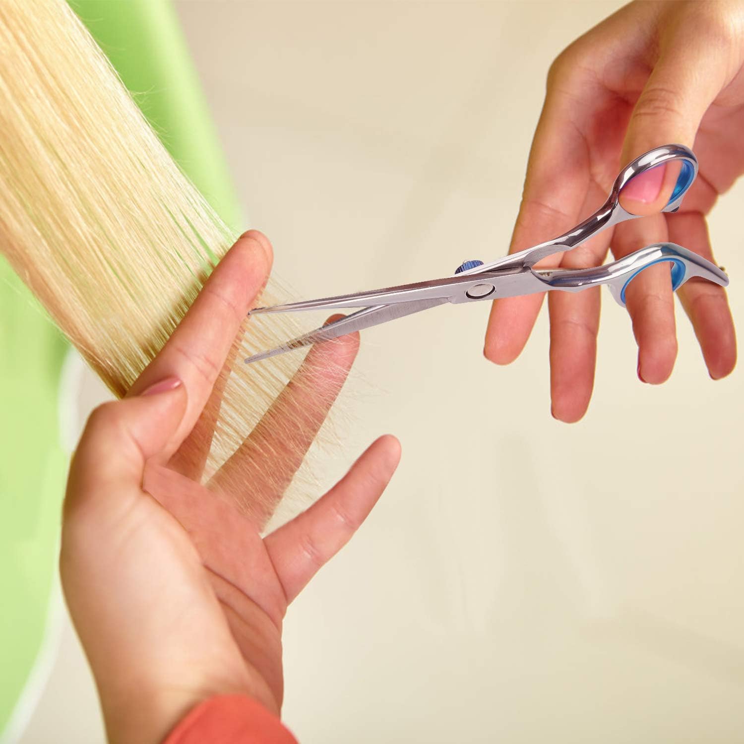 Hair Scissors,Professional Hair Cutting Scissors Barber Shears Tools 6" Length with Fine Adjustment Tension Screw 100% Stainless Steel,Hairdressing Scissors for Men Women Adults Kids Babies: Home Improvement