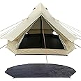DANCHEL OUTDOOR B2 Portable Yurt Tent for 4/8 Person Family Camping Tent UPF50+, 4 Season Bell Tent with Stove Jack Large Hot Tent 300D Oxford Nylon Yurt House for All Year Living Glamping, 4m/5m