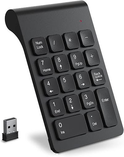 cimetech Wireless Numeric Keypad 18 Keys 2.4G USB Receiver Portable Numpad