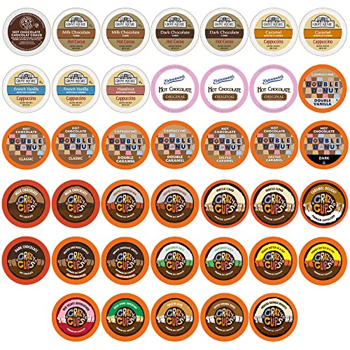 Crazy Cups Cappuccino Hot Chocolate Variety Pack, Gift Set for