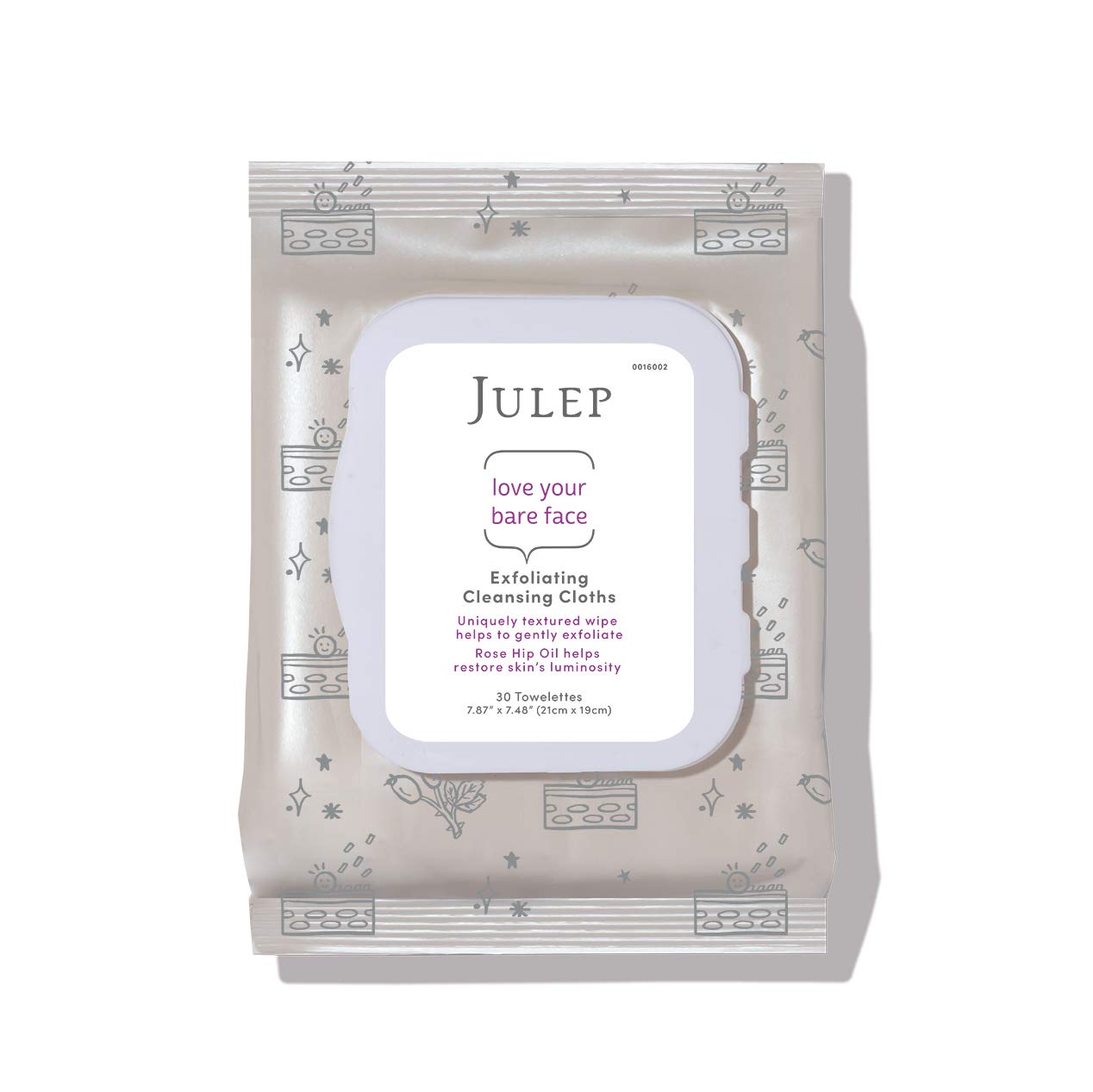 Julep Love Your Bare Face Brightening Gentle Makeup Remover Cleansing Cloth Removes Make Up and Waterproof Mascara, 30 Towelettes: Beauty